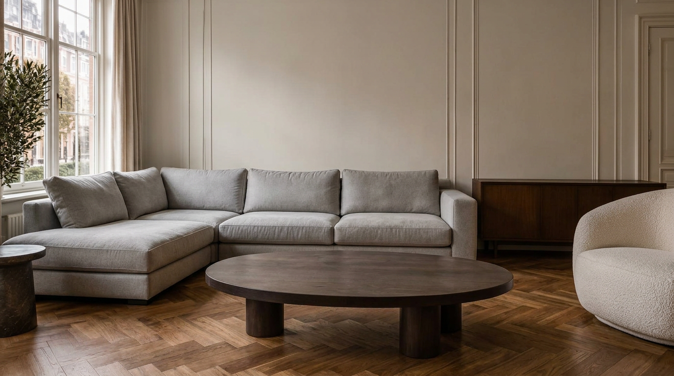 De woonkamer vóór de restyling